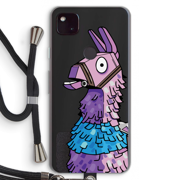 Lama: Pixel 4a 5G Transparant Hoesje met koord