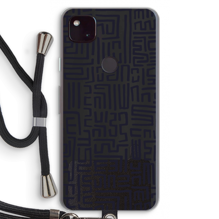 Moroccan Print: Pixel 4a 5G Transparant Hoesje met koord
