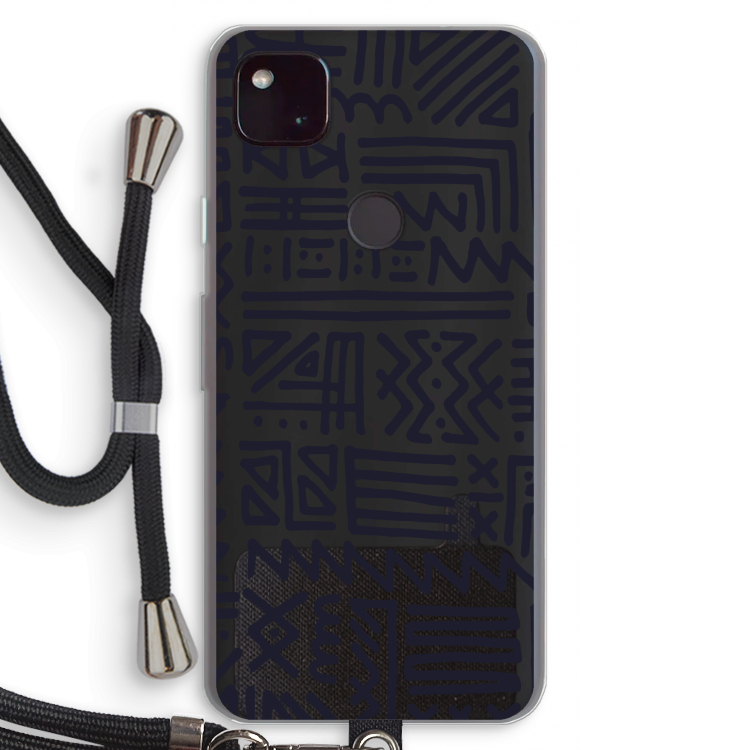 Marrakech print: Pixel 4a 5G Transparant Hoesje met koord