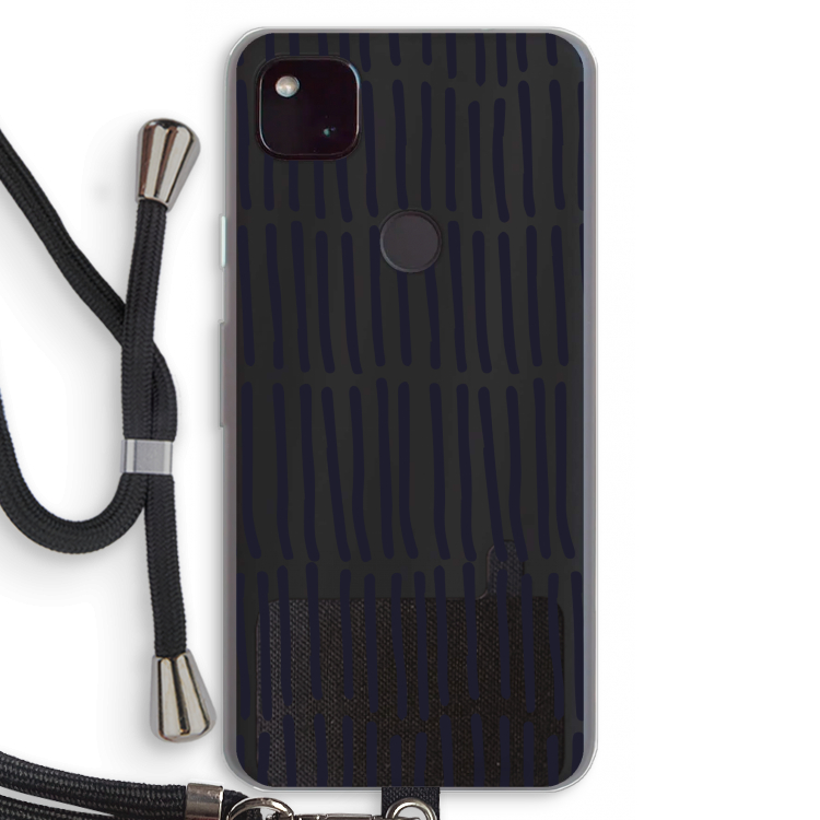 Moroccan stripes: Pixel 4a 5G Transparant Hoesje met koord