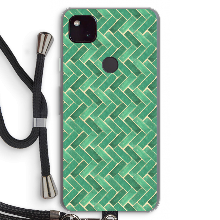 Moroccan tiles 2: Pixel 4a 5G Transparant Hoesje met koord