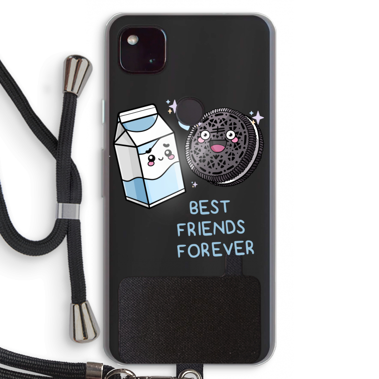 Best Friend Forever: Pixel 4a 5G Transparant Hoesje met koord
