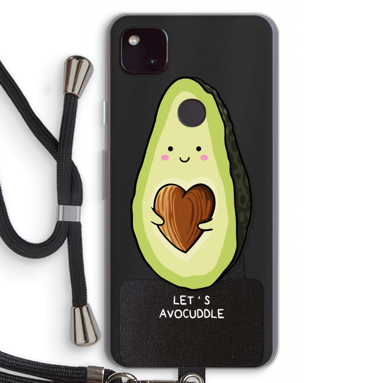Avocuddle: Pixel 4a 5G Transparant Hoesje met koord