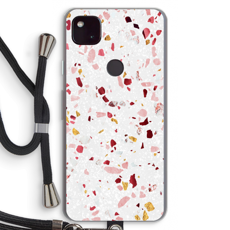Terrazzo N°9: Pixel 4a 5G Transparant Hoesje met koord