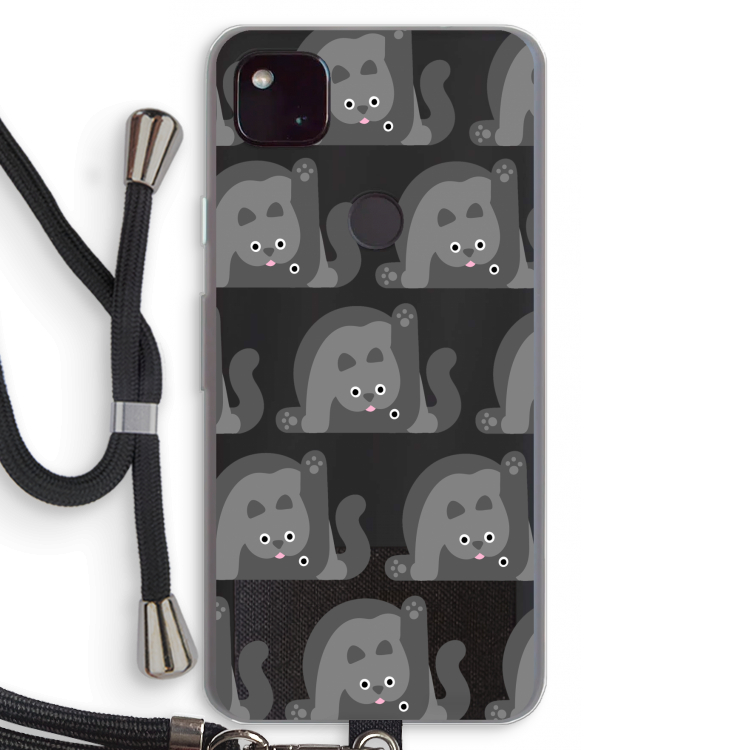 Cats: Pixel 4a 5G Transparant Hoesje met koord