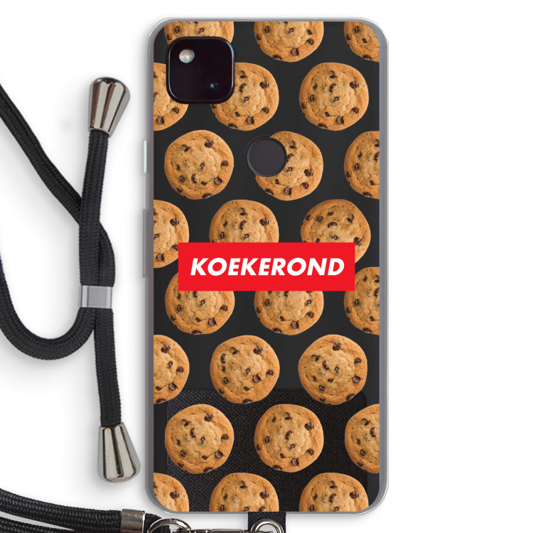 Koekerond: Pixel 4a 5G Transparant Hoesje met koord