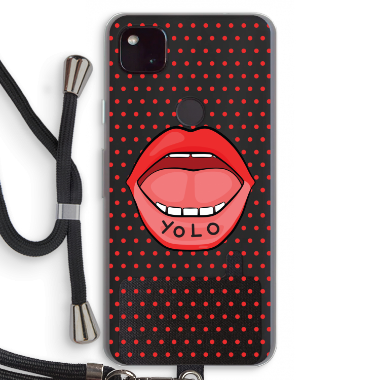 Yolo Denise: Pixel 4a 5G Transparant Hoesje met koord