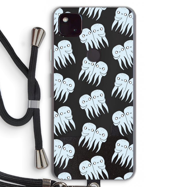 Octopussen: Pixel 4a 5G Transparant Hoesje met koord