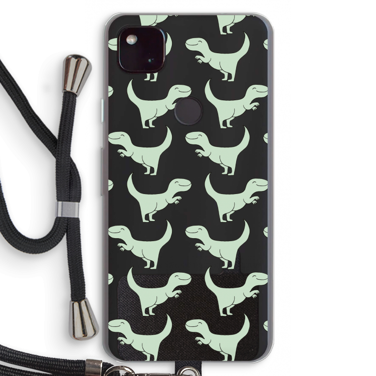 Dinos: Pixel 4a 5G Transparant Hoesje met koord