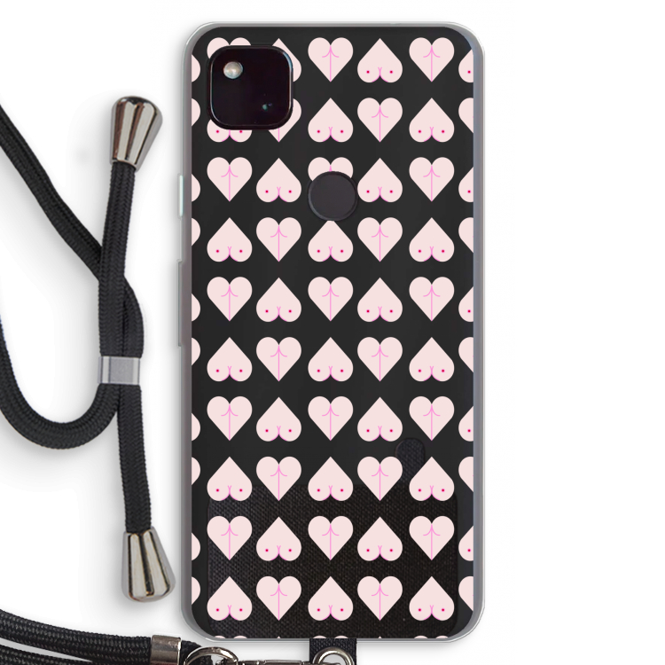 Ass 'n Titties: Pixel 4a 5G Transparant Hoesje met koord