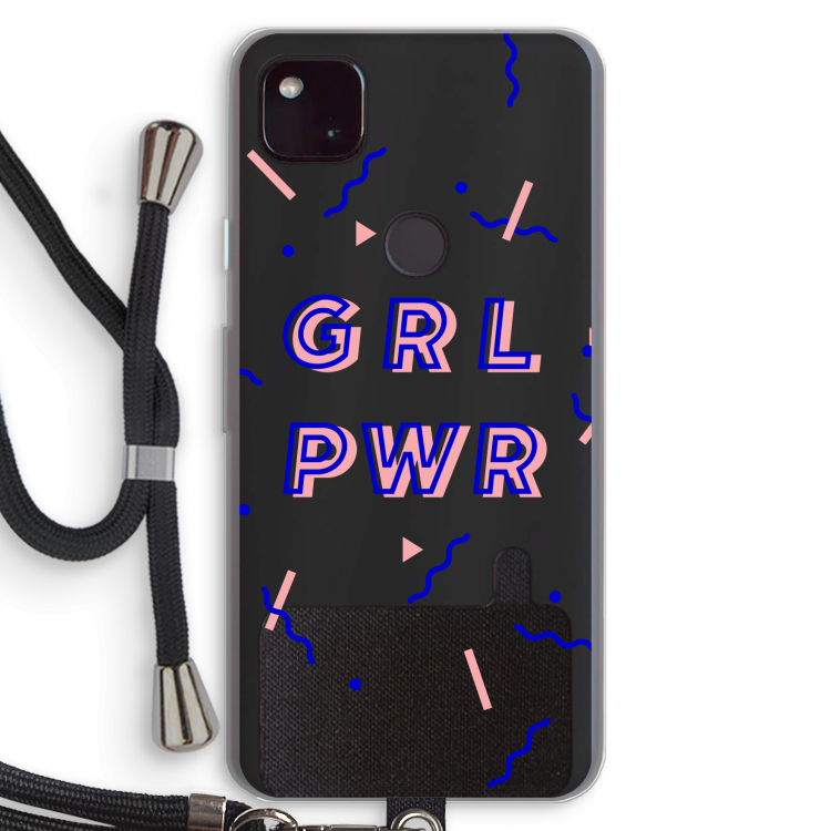 GRL PWR: Pixel 4a 5G Transparant Hoesje met koord