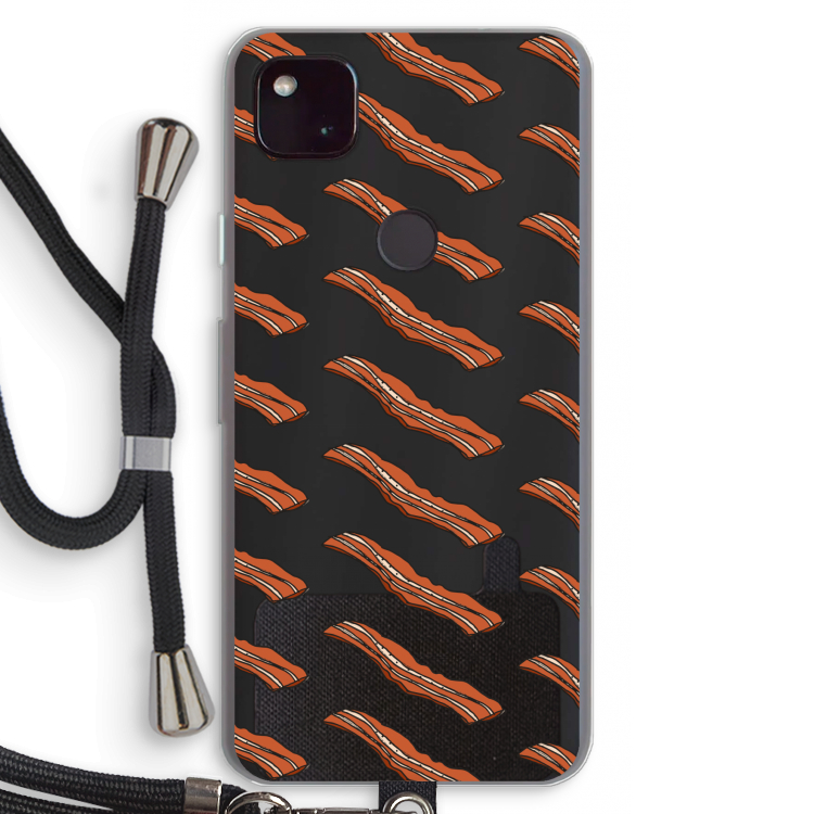 Bacon to my eggs #2: Pixel 4a 5G Transparant Hoesje met koord