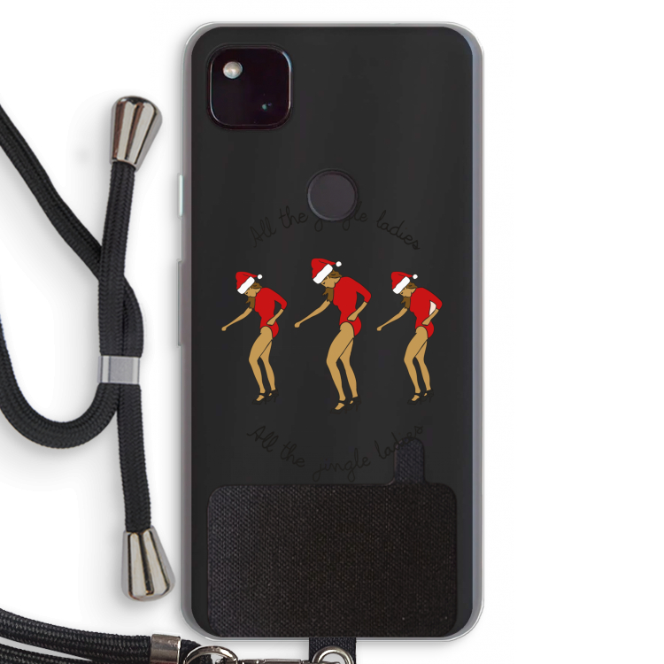 Jingle Ladies: Pixel 4a 5G Transparant Hoesje met koord