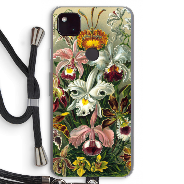 Haeckel Orchidae: Pixel 4a 5G Transparant Hoesje met koord