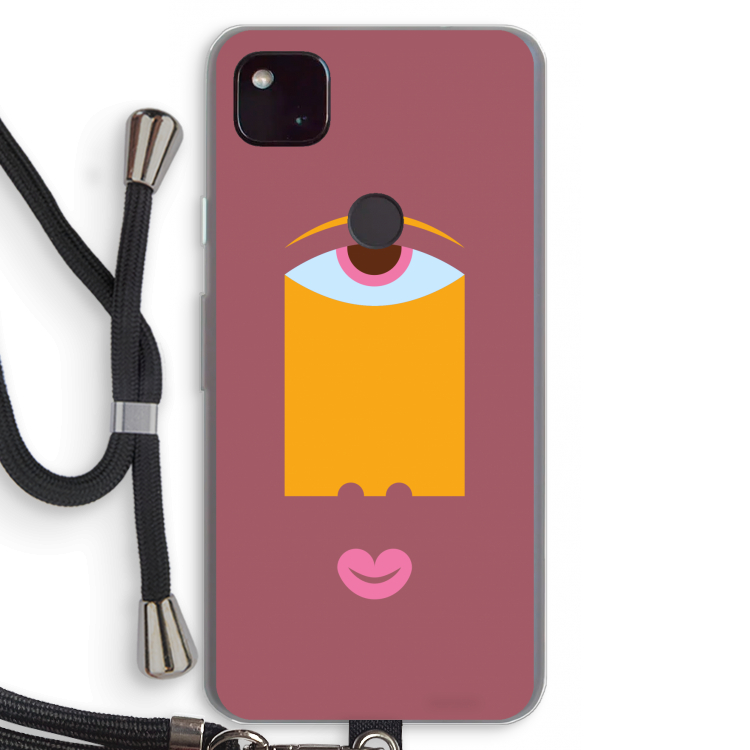 Mono V: Pixel 4a 5G Transparant Hoesje met koord