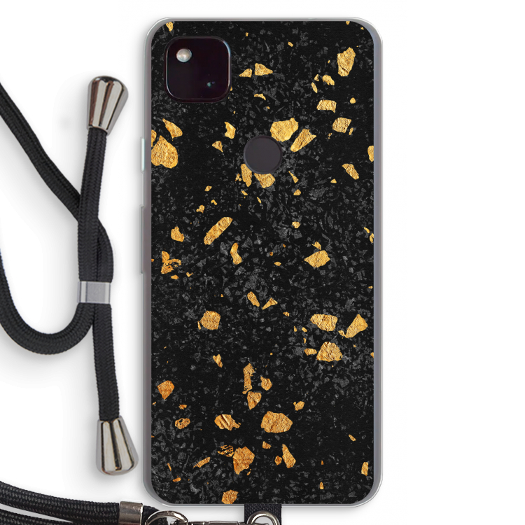 Terrazzo N°7: Pixel 4a 5G Transparant Hoesje met koord