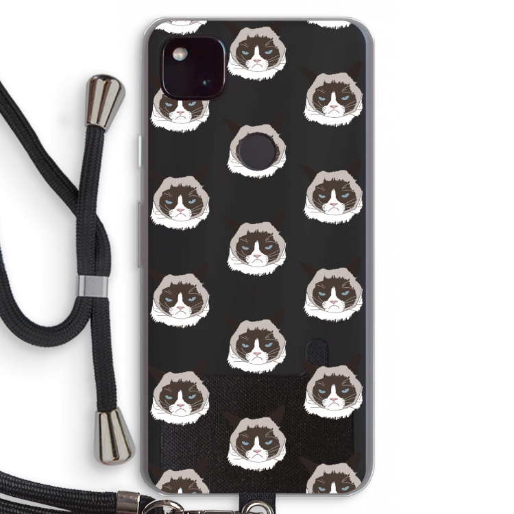 It's a Purrr Case: Pixel 4a 5G Transparant Hoesje met koord