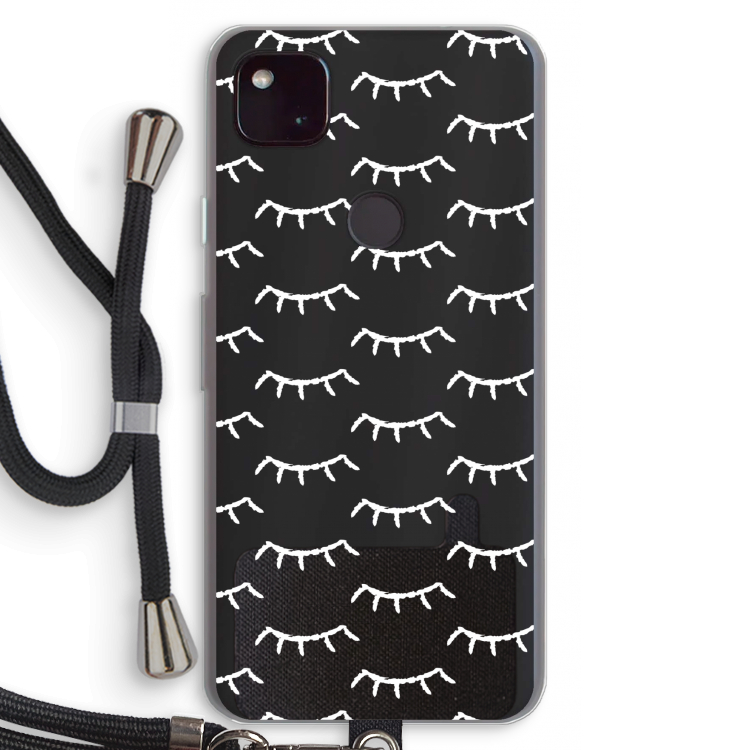 Wimpers: Pixel 4a 5G Transparant Hoesje met koord