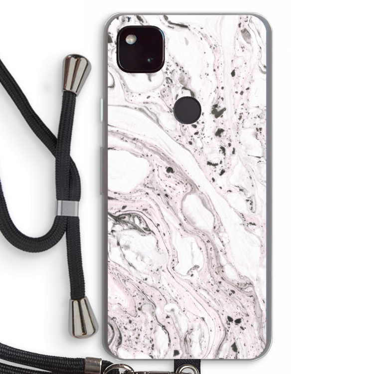Mengelmoes: Pixel 4a 5G Transparant Hoesje met koord