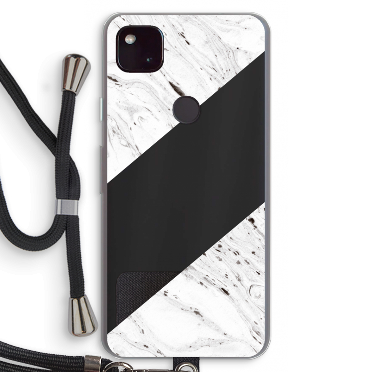 Biggest stripe: Pixel 4a 5G Transparant Hoesje met koord