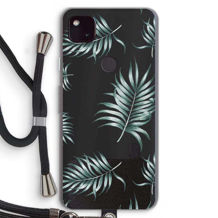 Simple leaves: Pixel 4a 5G Transparant Hoesje met koord
