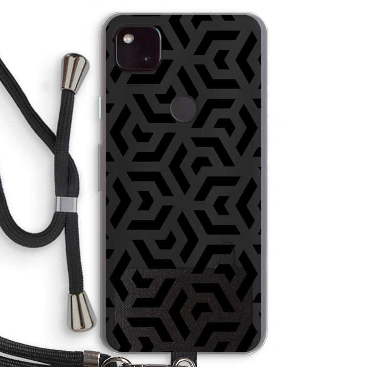 Crazy pattern: Pixel 4a 5G Transparant Hoesje met koord