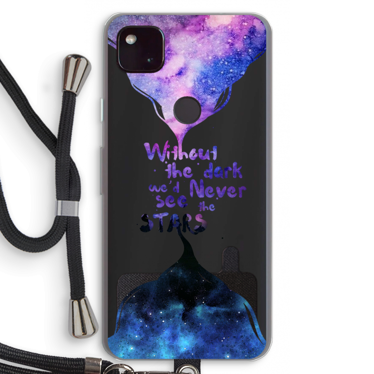 Stars quote: Pixel 4a 5G Transparant Hoesje met koord