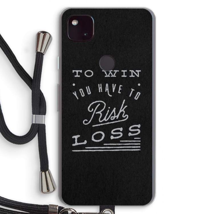 Risk loss: Pixel 4a 5G Transparant Hoesje met koord