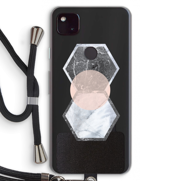 Creatieve toets: Pixel 4a 5G Transparant Hoesje met koord