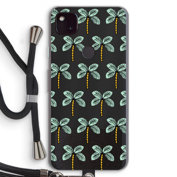 Paradise: Pixel 4a 5G Transparant Hoesje met koord