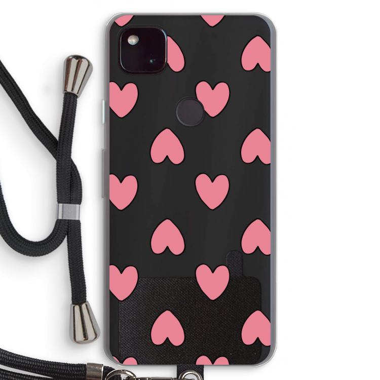 Ondersteboven verliefd: Pixel 4a 5G Transparant Hoesje met koord