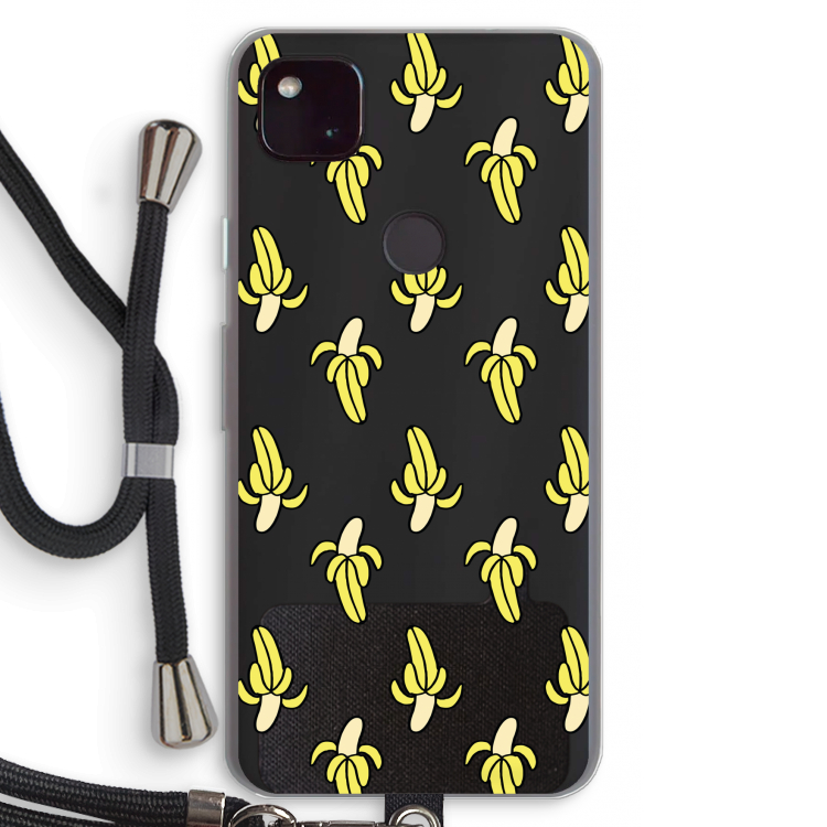 Bananas: Pixel 4a 5G Transparant Hoesje met koord