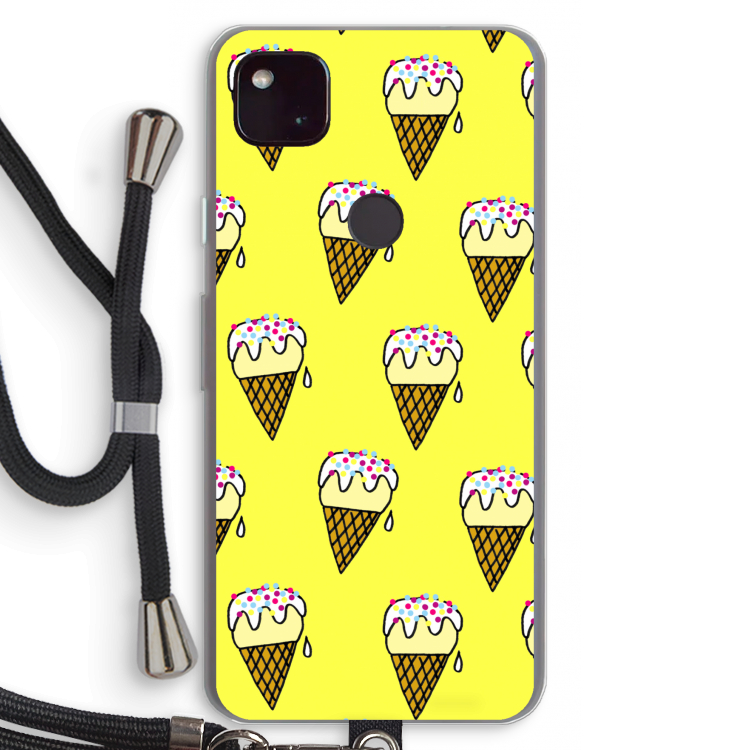 Isjes: Pixel 4a 5G Transparant Hoesje met koord
