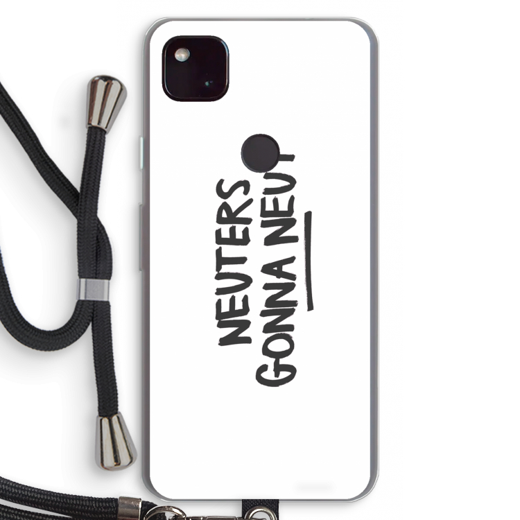 Neuters: Pixel 4a 5G Transparant Hoesje met koord