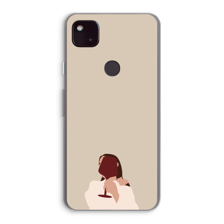 I drink wine: Google Pixel 4a 5G Transparant Hoesje