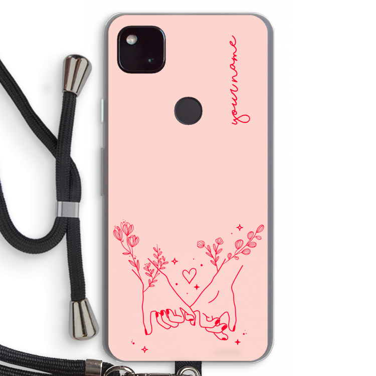 Best Friends: Pixel 4a 5G Transparant Hoesje met koord