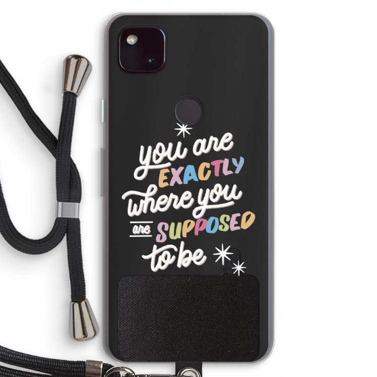 Right Place: Pixel 4a 5G Transparant Hoesje met koord