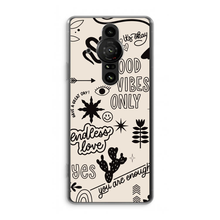 Good vibes: Sony Xperia Pro-I Transparant Hoesje