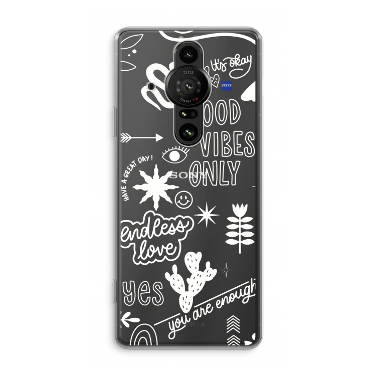 Good vibes: Sony Xperia Pro-I Transparant Hoesje
