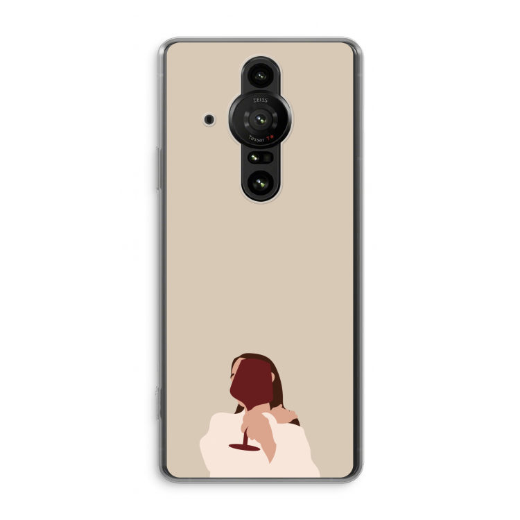 I drink wine: Sony Xperia Pro-I Transparant Hoesje