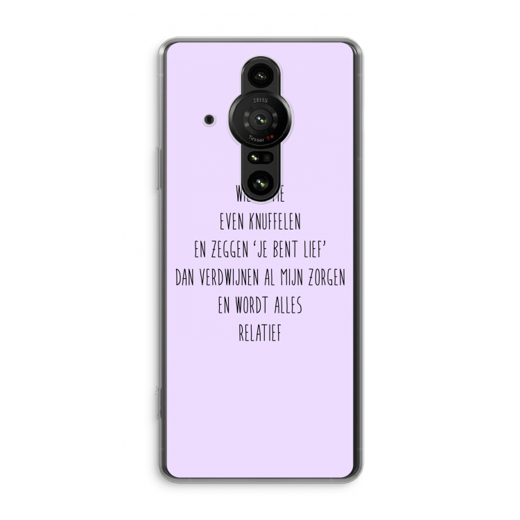 Relatief: Sony Xperia Pro-I Transparant Hoesje