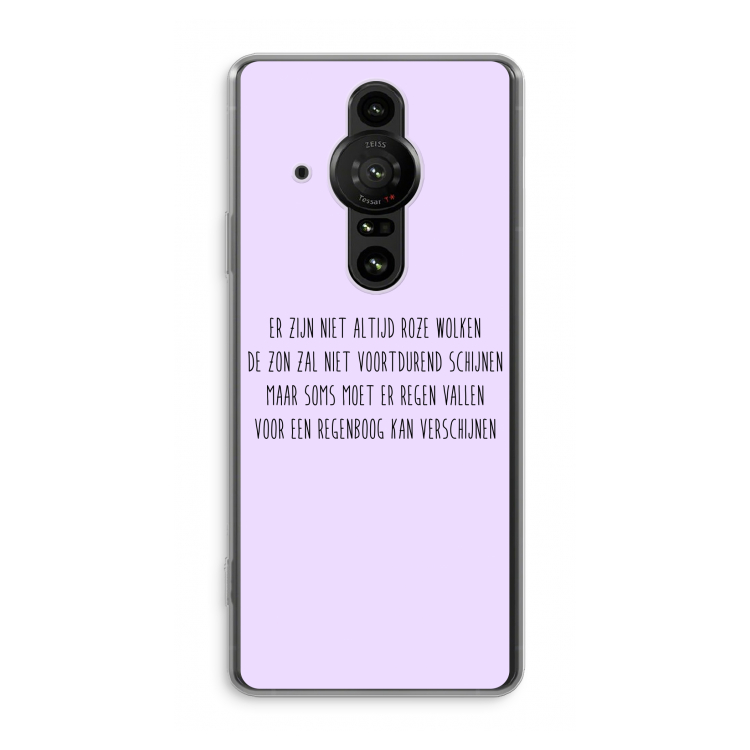 Regenboog: Sony Xperia Pro-I Transparant Hoesje