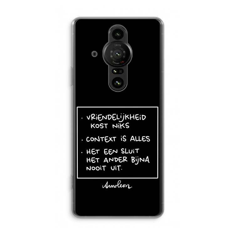 Mijn Motto's: Sony Xperia Pro-I Transparant Hoesje