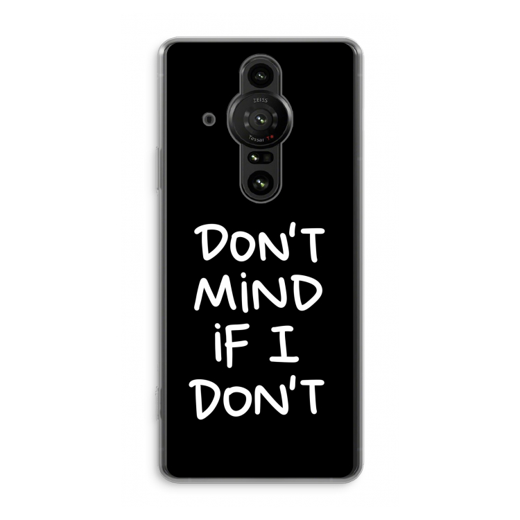 Don't Mind: Sony Xperia Pro-I Transparant Hoesje