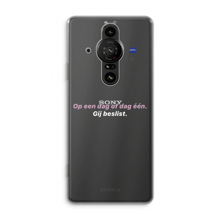 gij beslist: Sony Xperia Pro-I Transparant Hoesje