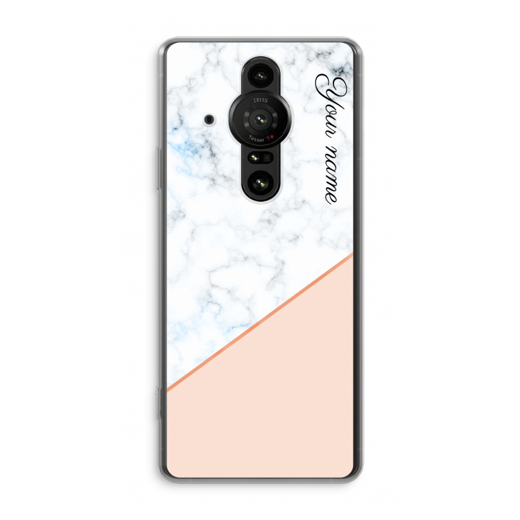 Marmer in stijl: Sony Xperia Pro-I Transparant Hoesje
