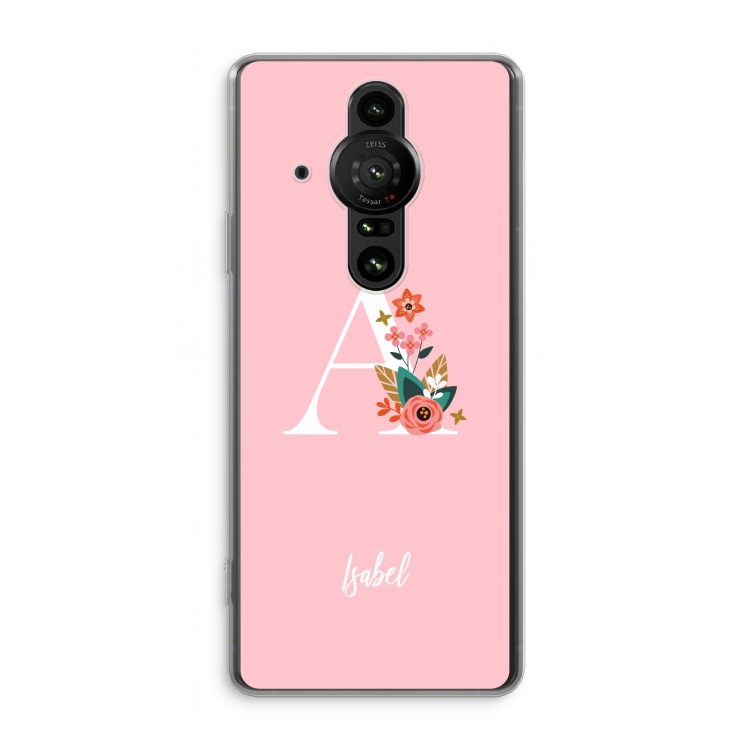 Pink Bouquet: Sony Xperia Pro-I Transparant Hoesje