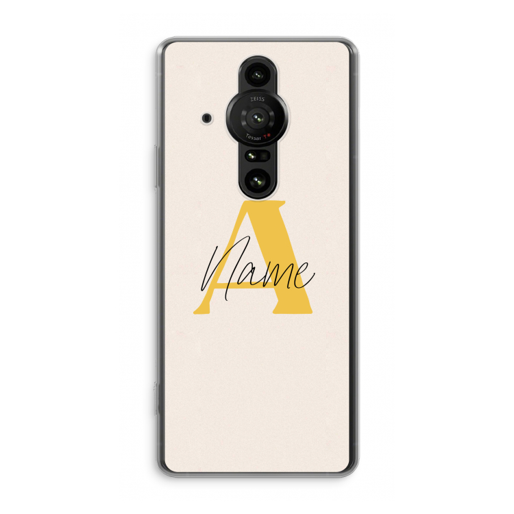 Amber Script: Sony Xperia Pro-I Transparant Hoesje