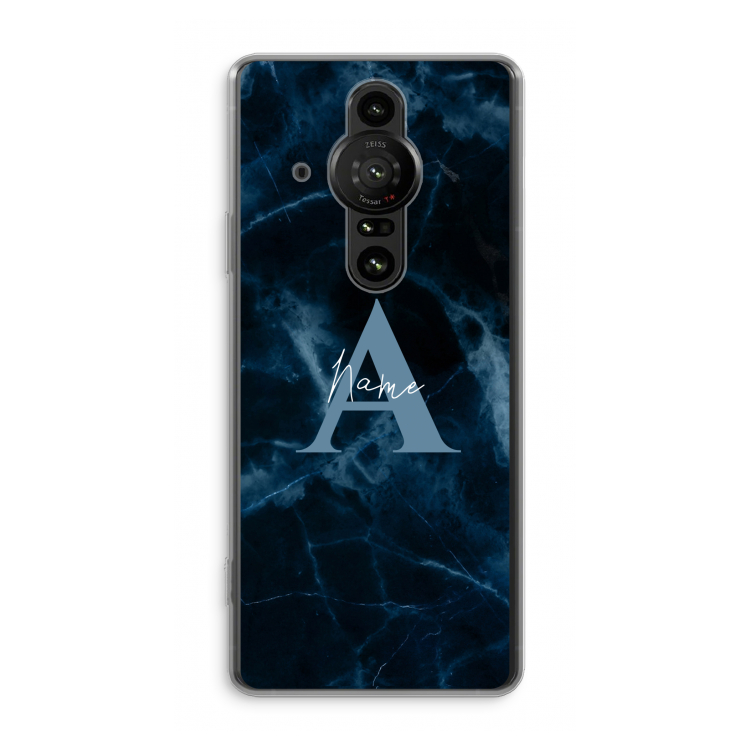 Midnight Marble: Sony Xperia Pro-I Transparant Hoesje