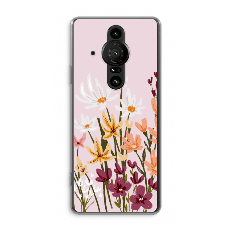 Painted wildflowers: Sony Xperia Pro-I Transparant Hoesje